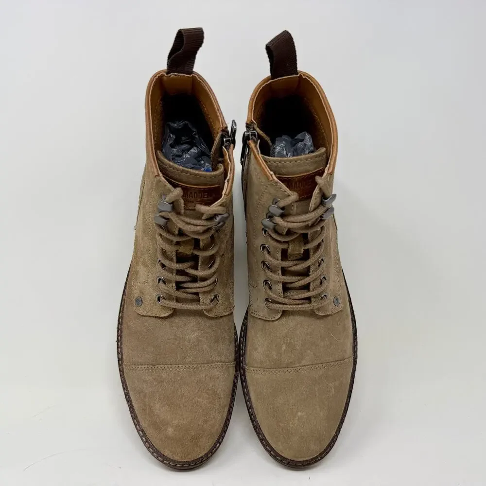 Steve Madden Ankle Boots Cap Toe Suede Brand New W/O Box Mens 9 Brown S-1539